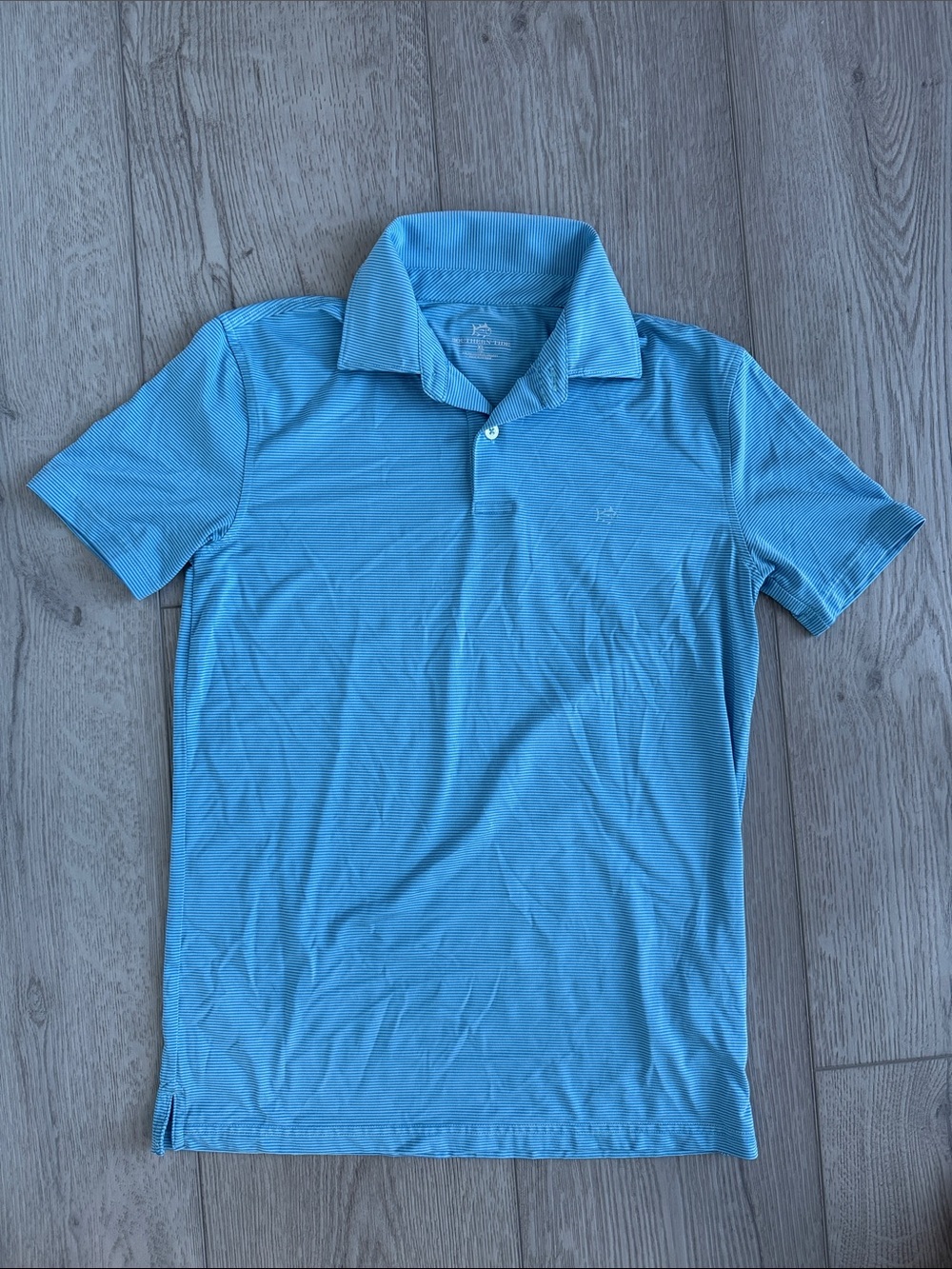 Southern Tide Boys Light Blue Short Sleeve Polo